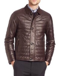 Pal Zileri Quilted Leather Jacket
