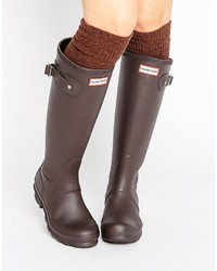 Dark Brown Rain Boots