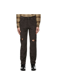Gucci Brown Corduroy Distressed Trousers