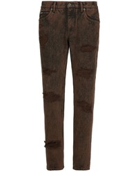 Dolce & Gabbana Ripped Detail Washed Jeans