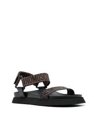 Moschino Logo Jacquard Touch Strap Sandals