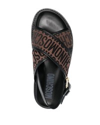 Moschino Slingback Logo Strap Sandals