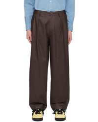 Pop Trading Company Brown Hewitt Trousers