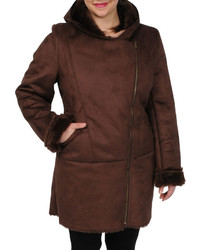 jcpenney Excelled Leather Excelled Faux Shearling 34 Length Coat