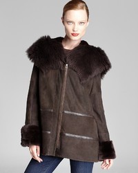 Maximilian Shearling Hideout Jacket With Rabbit Fur