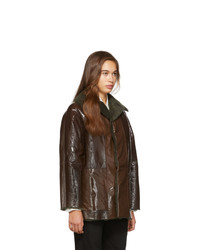 Kassl Editions Brown Lacquer Sheepskin Coat