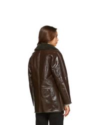 Kassl Editions Brown Lacquer Sheepskin Coat