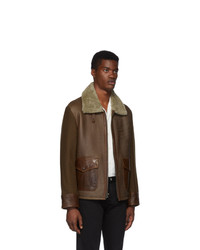 Schott Brown Leather Combination Jacket