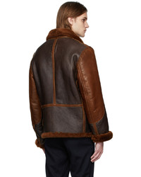 Schott Brown Shearling Jacket