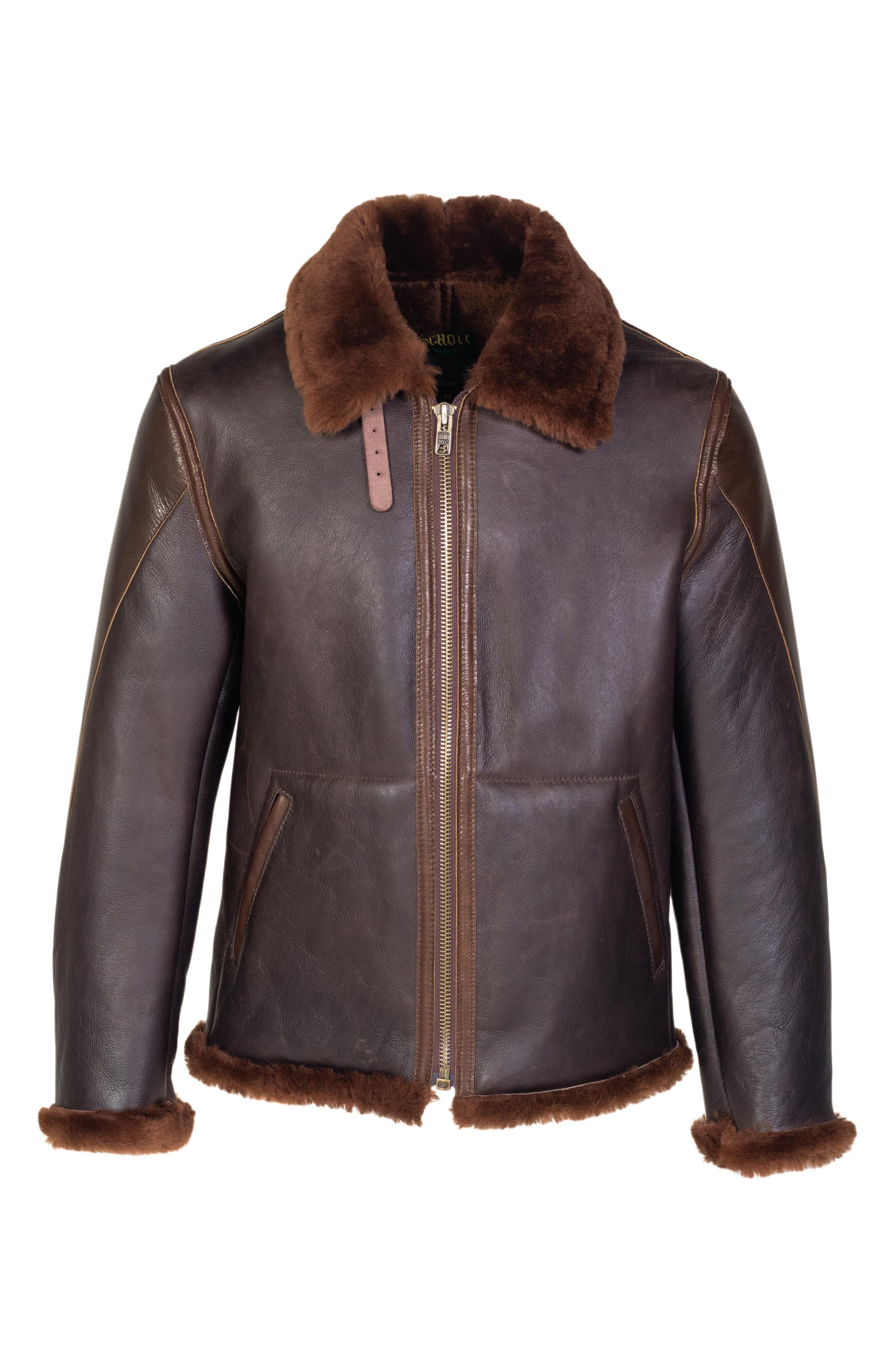 Schott NYC Genuine Shearling B 3 Bomber Jacket, $1,360 | Nordstrom ...