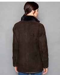 The Fur Vault Shearling Stand Collar Jacket