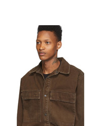 Fear Of God Brown Canvas Shirt Jacket
