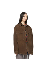Fear Of God Brown Washed Canvas Shirt