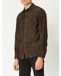 Ajmone Leather Shirt Jacket