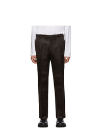 Prada Brown Silk Classic Satin Trousers