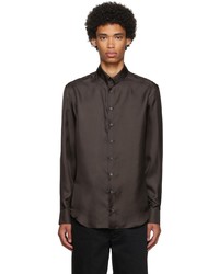 Giorgio Armani Brown Silk Shirt