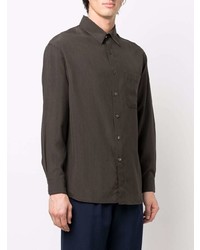 Lemaire Long Sleeve Silk Shirt