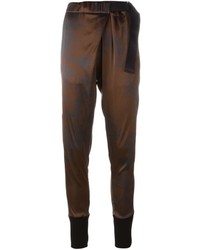 Dark Brown Silk Pants