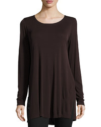 Eileen Fisher Silk Jersey Long Sleeve Tunic Plus Size