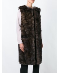 Liska Malvai Sleeveless Fur Coat