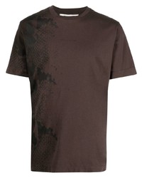 Dark Brown Snake Crew-neck T-shirt