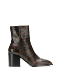 Aeyde Snake Effect Ankle Booties