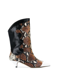 Ganni Snakeskin Print Boots
