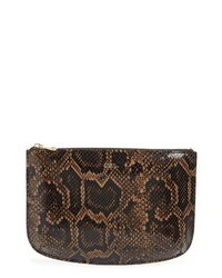 A.P.C. Sarah Snake Embossed Leather Clutch