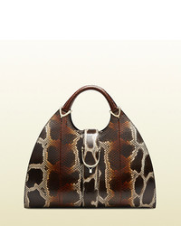 Gucci Stirrup Python Top Handle Bag