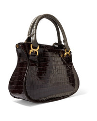 Chloé Marcie Large Croc Effect Leather Shoulder Bag