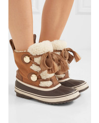 Chloé Sorel Crosta Med Suede And Shearling Boots