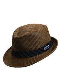 Panama Jack Toyo Fedora Hat Brown