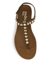 Pedro Garcia Judith Studded Leather Thong Sandals