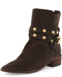 See by Chloe Janis Studded Suede Bootie Asfalto