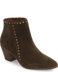 Dark Brown Studded Suede Boots