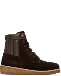 A.P.C. Brown Suede Sia Boots