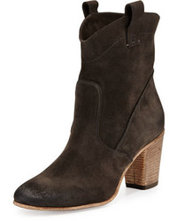 Alberto Fermani Chiara Slouchy Suede Ankle Boot Anthracite