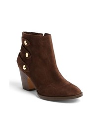 Ivanka Trump Talley Suede Bootie Brown Leather 9 M