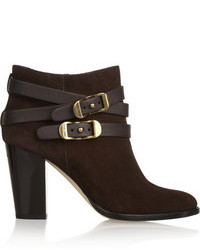 Jimmy Choo Melba Buckled Suede Ankle Boots