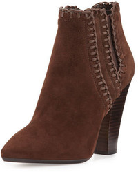 Michael Kors Michl Kors Channing Whipstitch Suede Bootie Nutmeg