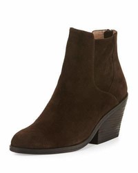 Eileen Fisher Peer Suede Ankle Boot Chocolate