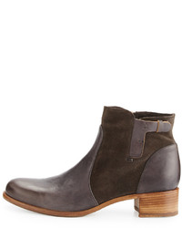 Alberto Fermani Viola Leather Suede Bootie Forged Iron