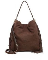 Rebecca Minkoff Clark Fringe Suede Hobo Bag