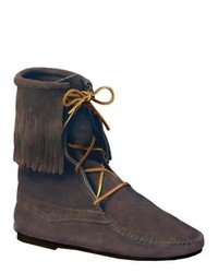 Minnetonka Tramper Ankle Hi Boot Dusty Brown Suede Boots