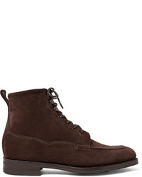 Edward Green Nevis Shearling Lined Suede Boots