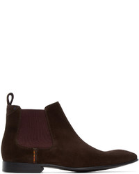 Paul Smith Ps By Brown Suede Falconer Boots