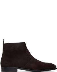 Paul Smith Ps By Brown Suede Mulder Boots