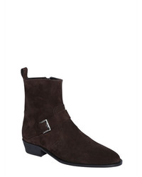 The Kooples Suede Leather Classic Buckled Boots