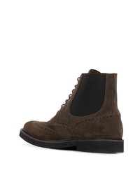 Eleventy Perforated Lace Up Boots
