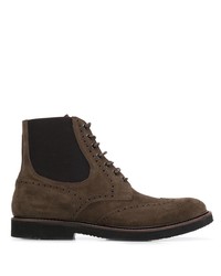 Eleventy Perforated Lace Up Boots
